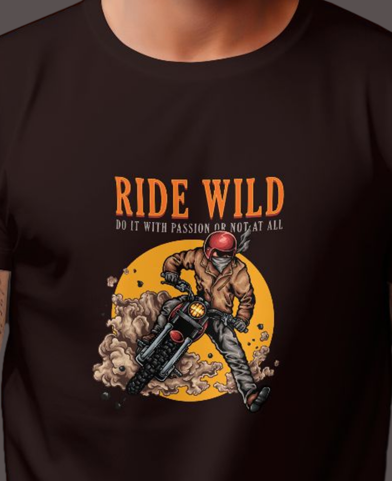 Men's Classic T-shirt Ride Wild Graphic Print - Image 7