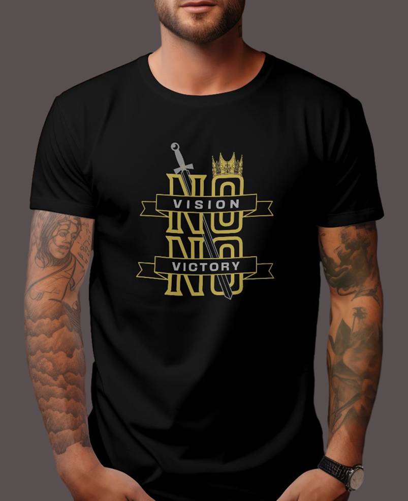 Men's Classic T-shirt Vision-Victory Graphic Print