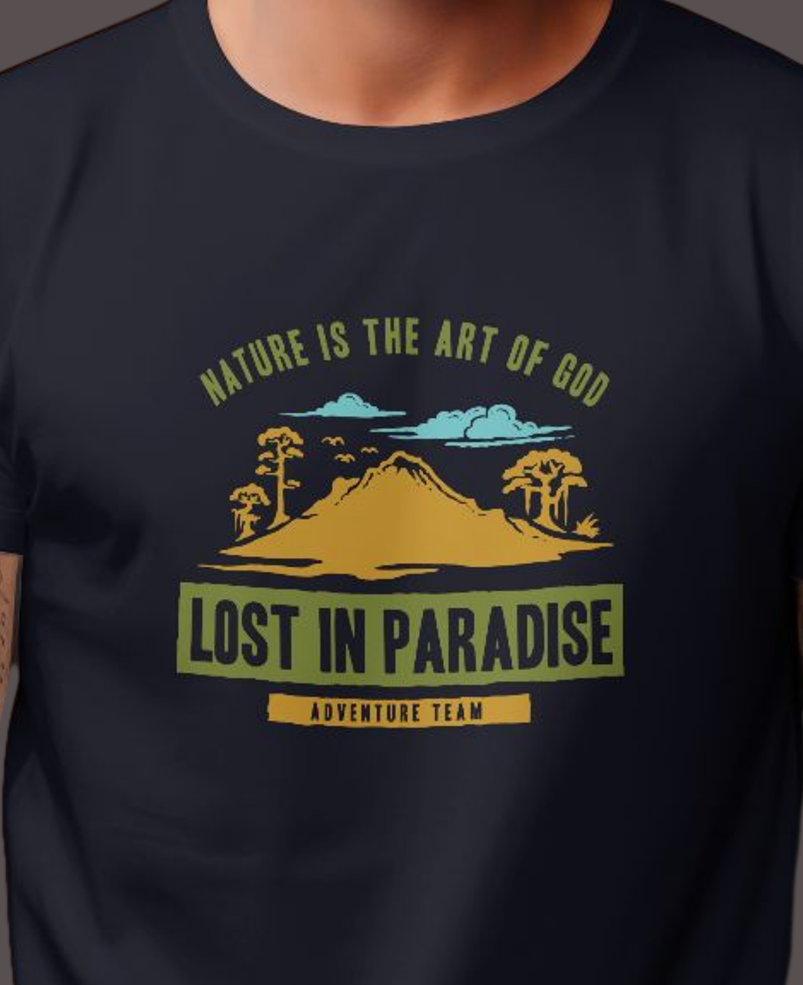 Men's Classic T-shirt Nature Is God's Art Graphic Print - Image 6